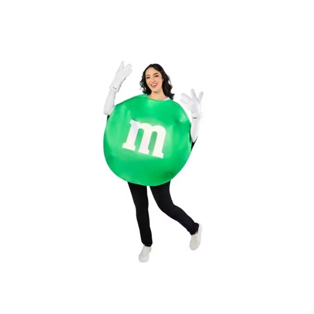 Green M&M'S Adult Costume Tunic‎ With Gloves One Size Fits Most Rubies NWT M&M